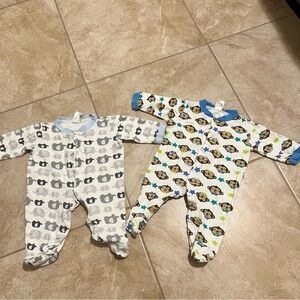 Baby One Piece Set - Blue and Gray